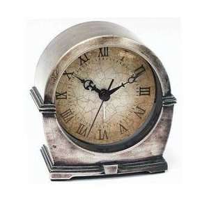  Metal Alarm Clock (Tarnished Silver Finish): Electronics