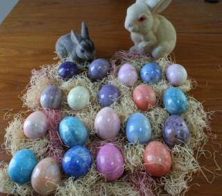 20 MARBLE Alabaster Assorted Stone EASTER EGGS 3  NICE  