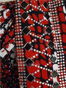 NEW #122507 LISA NELLE RED & BLACK COBBLESTONE SHIRT Large  