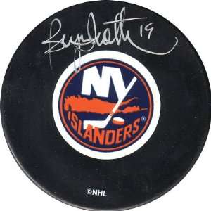  Bryan Trottier New York Islanders Autographed Hockey Puck 