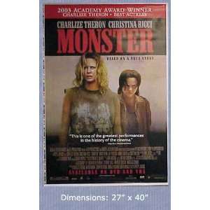  MONSTER Charlize Theron & Ricci 27x40 Movie Poster 
