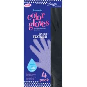  Diane Reusable Black Latex Gloves 4 count   Small Beauty