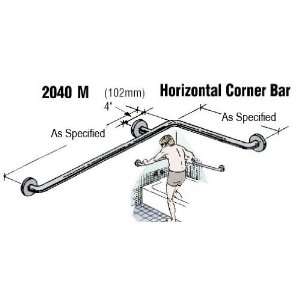   Satin 24inch 48inch 1 1/2inch Horizontal Corner Bar
