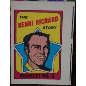    1971 Opeechee Hockey Comics Henri Richard #6 
