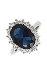 Ariella Collection Blue Stone & Cubic Zirconia Oval Ring $38.00