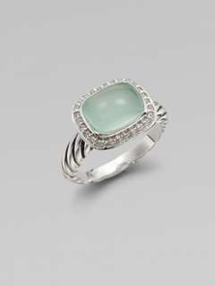 David Yurman   Diamond Accented Aqua Chalcedony Ring