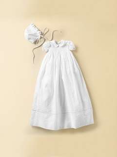Kissy Kissy   Infants Lace Trimmed Christening Gown & Bonnet Set 