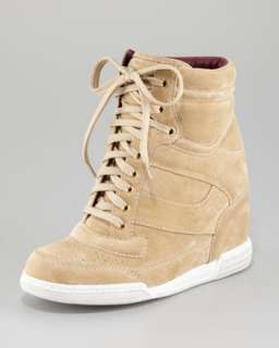 Leather Wedge Sneaker  