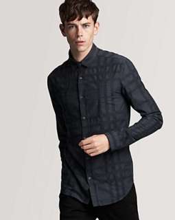Burberry Brit Rhys Tonal Check Jacquard Modern Fit Shirt   Gifts 