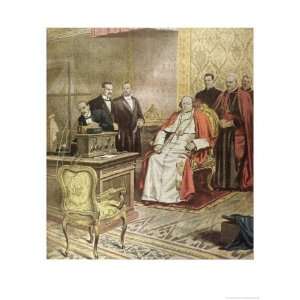 Pope Pius XI Listens to the Radio Broadcast of a Concert Giclee Poster 