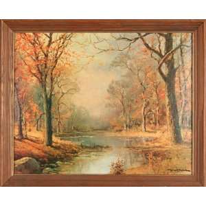   Autumn River Landscape   Print   Robert Wood   19x23