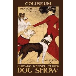 13x19 Inches Poster. Coliseum Chicago Kennel Clubs Dog Show. Decor 