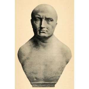  1914 Print Scipio Africanus Major Bust Statue Capitoline 