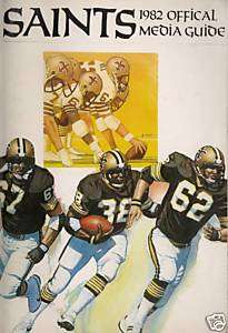 NEW ORLEANS SAINTS 1982 NFL FOOTBALL MEDIA GUIDE  