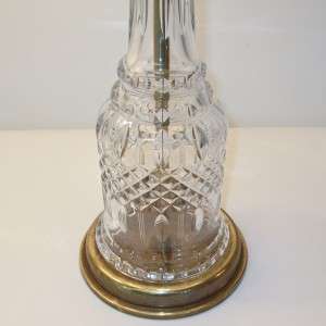 PAIR Frederick Cooper Leaded Glass Crystal Lamps Hollywood Regency Mid 