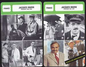 JACQUES MARIN Movie Star FRENCH BIOGRAPHY PHOTO 2 CARDS  