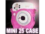 Fuji Fujifilm Instax Mini 25 Film Camera Leather Bag Case w/ Strap 