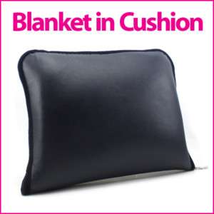 Black fleece blanket in throw pillows /sofa car cushion  