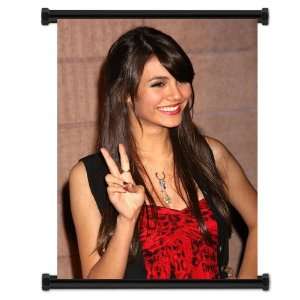Victoria Justice Cute Young Actress Fabric Wall Scroll Poster (16x21 