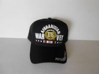 AFGHANISTAN WAR VETERAN Black Cap/Hat NWT  