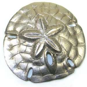   Silver Tone Sand Dollar Brooch Pin in Velour Gift Bag 
