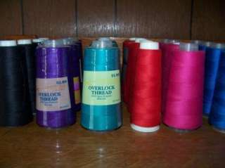 Lot of 24 large spool cone serger thread crafts sewing quilting 