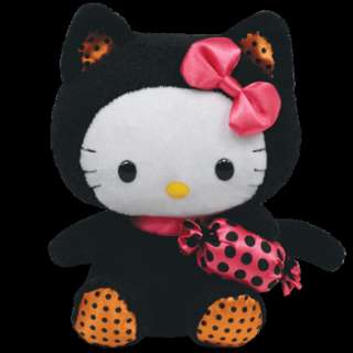 TY HELLO KITTY BEANIE BABY in BLACK CAT HALLOWEEN COSTUME   MINT TAGS 
