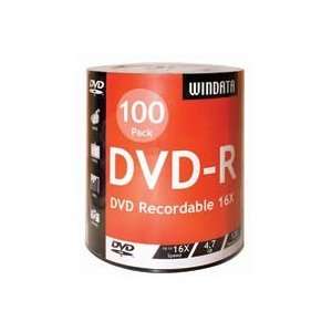  WINDATA 16x 4.7GB/120 Minute DVD R 100 Pack Electronics
