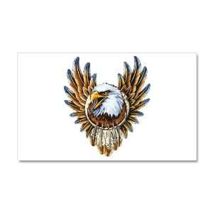  22 x 14 Wall Vinyl Sticker Bald Eagle with Feathers 
