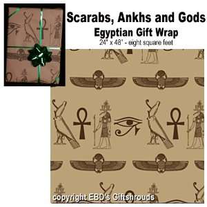  Egyptian Gift Wrap Scarabs, Ankhs and Gods Health 