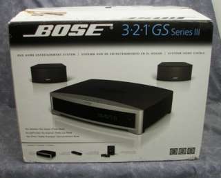 Bose 3 2 1 GS Home Theater Entertainment System 321 DVD, CD, AM/FM 