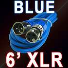 6ft foot blue xlr 3pin male to female mic microphone pa $ 4 90 time 