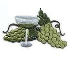 Fruit/Beverage​s  Grapes & Wine Glass  Iron On Applique