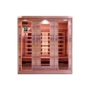  Cedar 4 Person Far Infrared Sauna w/ Ceramic Heater: Patio 