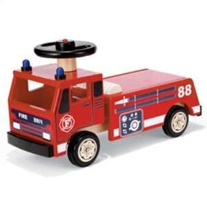  All Wood Ride On Fire Engine Toys & Games