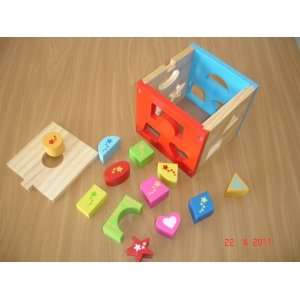  Wooden Shape Sort (Sorter) Cube/Block Toy Set!: Toys 