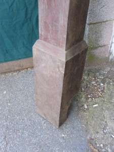 SIMPLE ANTIQUE CHESTNUT NEWEL POST ARTS AND CRAFTS ~  