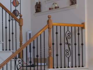 Satin black iron stair baluster/spindles  