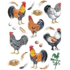  French Country ROOSTER Kitchen Tile APPLIQUES decor: Home 