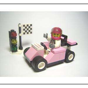 NEW☆ Lego City Pink Race Car / Go Kart & Girl Minifig  
