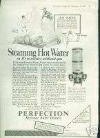 1925 Perfection Kerosene Water Heaters Ad  