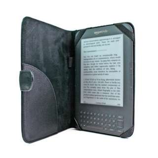  Kindle Keyboard Wifi/3G eReader Black Faux Leather Case Cover 