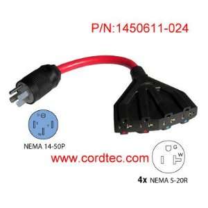 Cordtec RV/ Generator / Home Power Adapter Cord 50A 125 