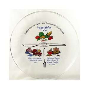  Two Portion Doctor Glass Portion Control Plates   Large 