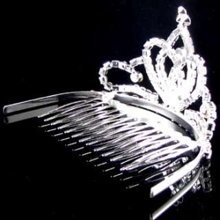 ADDL Item FREE SHIPPING BIG rhinestone crystals hair comb tiara 
