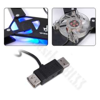 Youre bidding Portable 2 Fans USB Laptop Notebook Cooling Pad Black