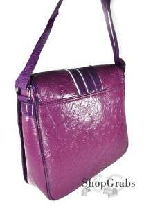 New Ladies Apple Bottoms Purple Sholder Laptop Case Bag Purse Handbag 