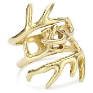    House of Harlow 1960 Gold Plated Antler Wrap Ring, Size 7 Jewelry