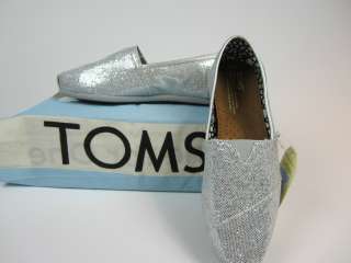 Toms Classics Silver Glitter Ladies Shoes Multiple Sizes Available New 