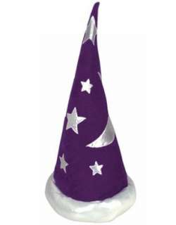   Womens Child Purple Renaissance Costume Merlin Wizard Hat Clothing